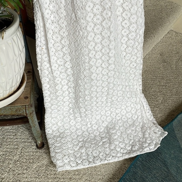 A New Day White Lace Eyelet Boho Halter Midi Dress - Picture 6 of 13